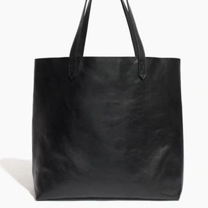 Madewell Black Leather Transport Tote